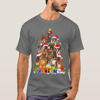 Camiseta Natal Pajama Boxer Tree Xmas Oferece Pai de Cão