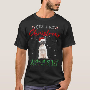 Camiseta Natal Pajama Frenchie Lady Bulldog Dog Francês
