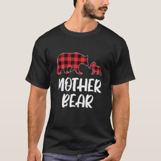 Camiseta Natal Pajama Matando Família Mãe Xadrez Vermelha
