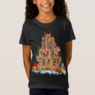 Camiseta Natal Pajama Norwich Terrier Xmas Tree Gifts D