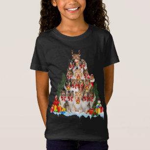 Camiseta Natal Pajama Rough Collie Xmas Tree Dog