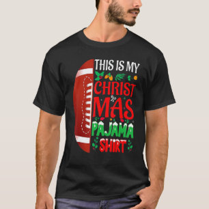 Camiseta Natal Pajama Santa Hat USA American Football S