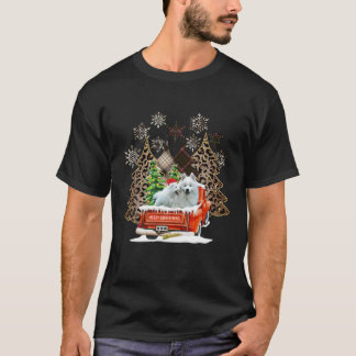 Camiseta Natal Pajama Trees Xadrez Família Leopardo Samoye