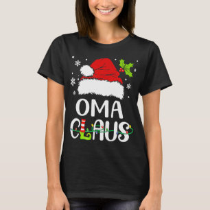 Camiseta Natal Pajamas Santa Claus Xmas Oma Claus