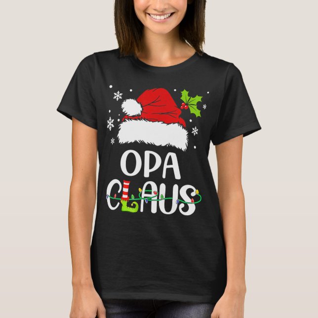Camiseta Natal Pajamas Santa Claus Xmas Opa Claus (Frente)