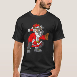 Camiseta Natal Papai Noel Baseball Catcher Boys Xmas