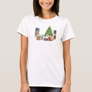 Camiseta natal papai noel e presente