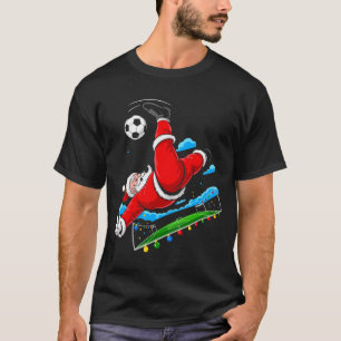 Camiseta Natal Papai Noel Futebol Chuta Bicicleta Natal Esp