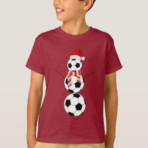 Camiseta Natal Papai Noel Homem de Neve Futebol