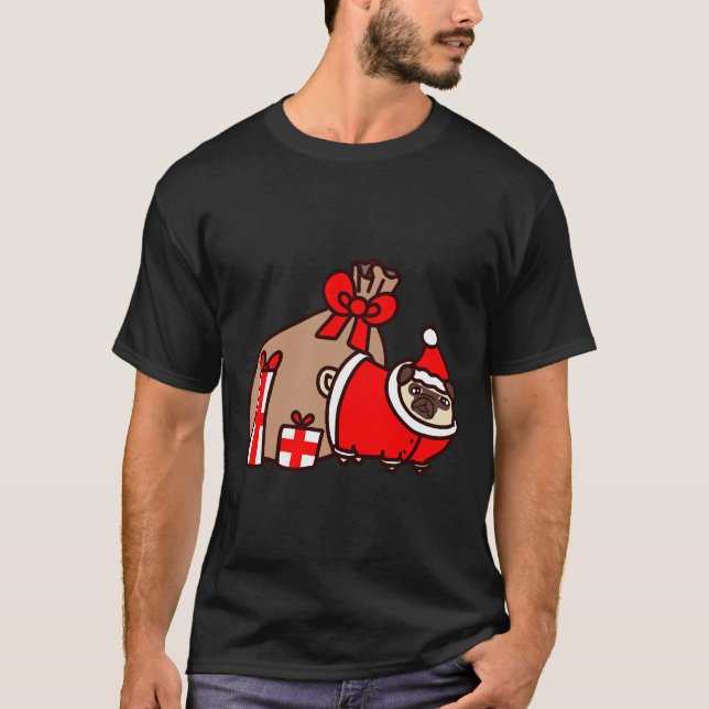 Camiseta Natal Papai Noel Pug 812 (Frente)