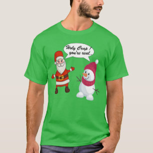 Camiseta Natal Papai Noel Snowman Esta é a temporada