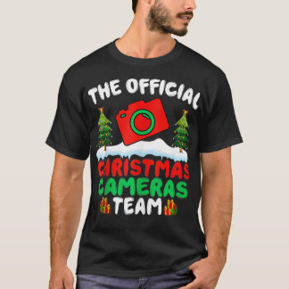 Camiseta Natal para a câmera fotográfica da equipe de câmer