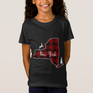 Camiseta Natal para a Xadrez Vermelha da Família em Nova Io