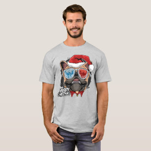 Camiseta Natal para Bulhdog Francês Legal