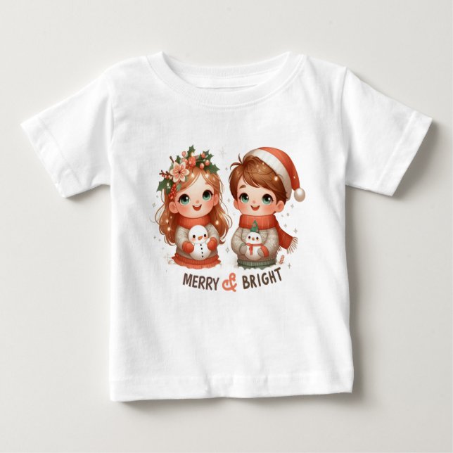 Camiseta Natal para Crianças (Frente)