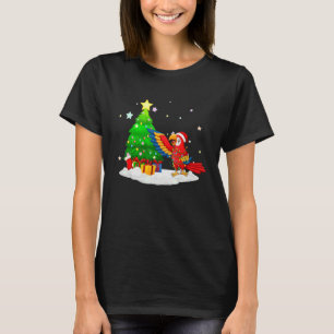 Camiseta Natal para homens mulheres crianças Papai Noel Ara