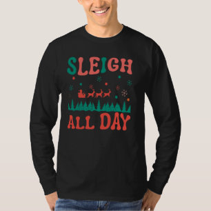 Camiseta Natal para Mulheres Homens e Crianças Deslize o D