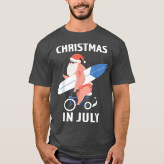 Camiseta Natal para o surfboard dos Papais noeis legal em j