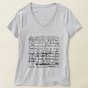 Camiseta Natal para Palavras Inspiracionais Negras