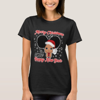 Camiseta Natal para Papais noeis Africanos Negros
