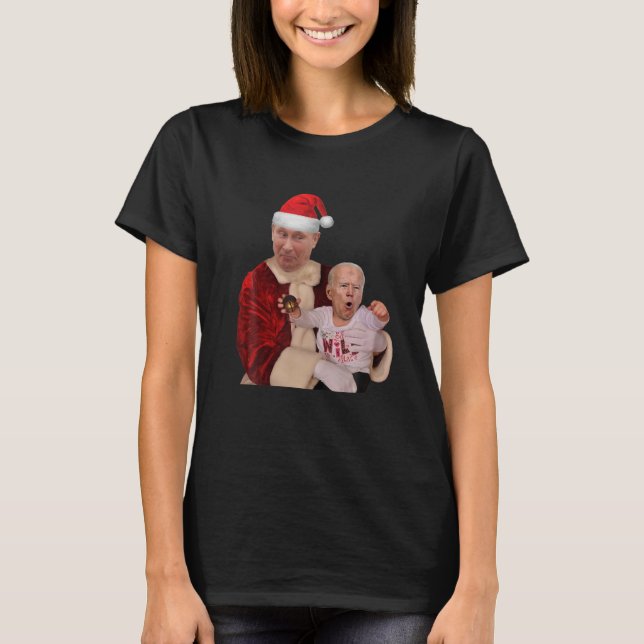 Camiseta Natal Para Papais noeis Biden E Putin - Feliz Nata (Frente)
