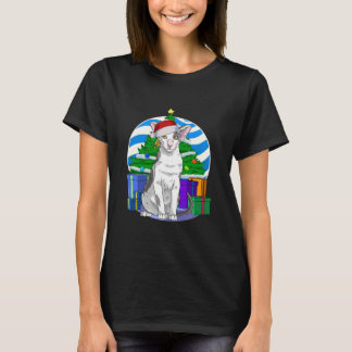 Camiseta Natal para Papais noeis de gato orientais