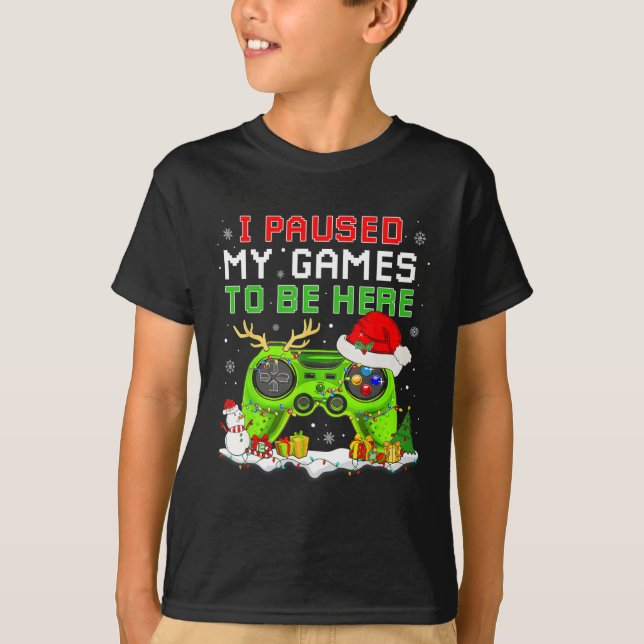 Camiseta Natal Parei Meu Jogo Para Estar Aqui Jogador Diver (Frente)