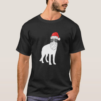 Camiseta Natal Pastor Alemão se Vestiu Como Papai Noel