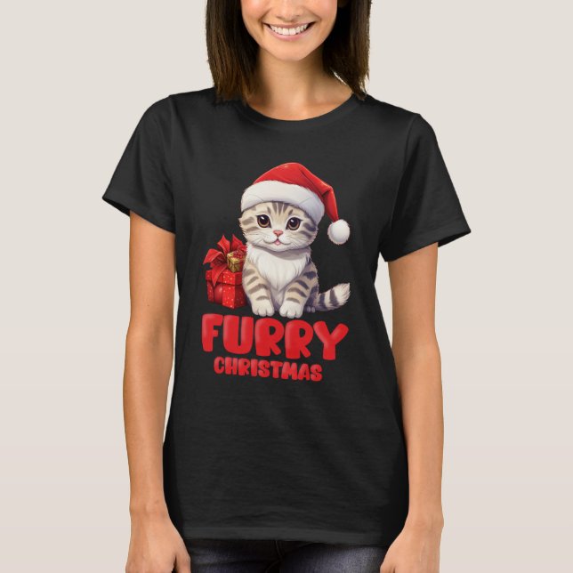 Camiseta Natal Peludo Vermelho (Frente)