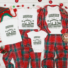 Camiseta Natal Personalizado da Família Cristã da Natividad