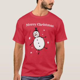 Camiseta Natal personalizado do boneco de neve