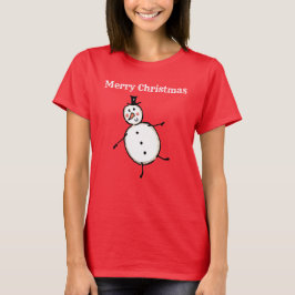 Camiseta Natal personalizado do boneco de neve