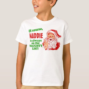 Camiseta (Natal personalizado do seu nome)