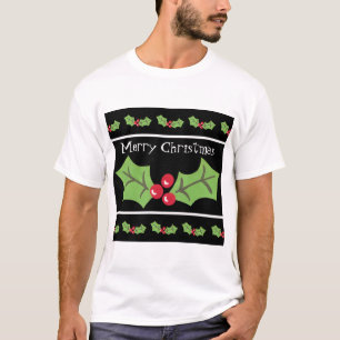 Camiseta Natal Personalizado Holly & Berries