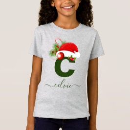 Camiseta Natal personalizado simples do Monograma personali