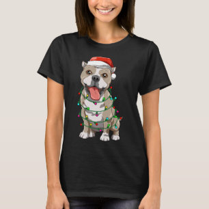 Camiseta Natal Pitbull Papais noeis Pitbull Cachorro Amante
