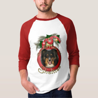 Camiseta Natal - plataforma os salões - Sheltie - Chani