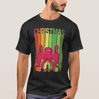 Camiseta Natal Polvo Retro Fofo Grupo Correspondente H Xmas