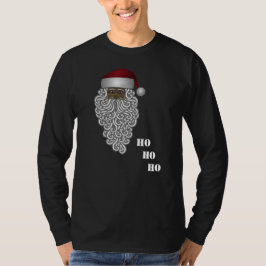 Camiseta Natal preto do papai noel Ho Ho Ho