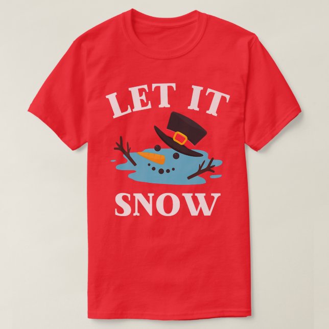 Camiseta Natal Que Neve Derrete Snowman (Frente do Design)