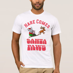Camiseta Natal, Rabbit Themed Canvas T-Shirt