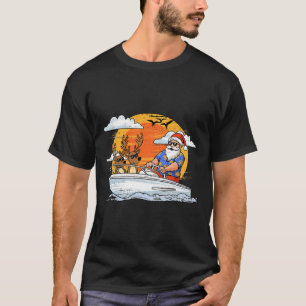 Camiseta Natal Rena Santa No Verão Férias De Natal Na Praia