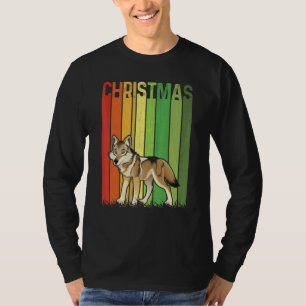 Camiseta Natal Retrô Coyote Fofo Grupo Combinando Ho Xmas