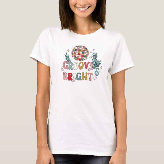 Camiseta Natal Retro Groovy (Frente)