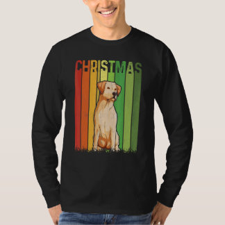 Camiseta Natal Retro Labrador Cachorro Grupo Correspondente