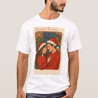 Camiseta Natal romântico 
