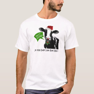 Camiseta Natal rry do MOO! Vaca engraçada do feriado no