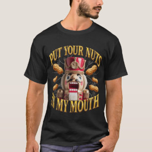 Camiseta Natal rude insinuação sexual quebra-nozes retrô re