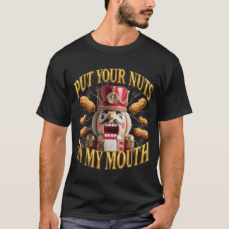 Camiseta Natal rude insinuação sexual quebra-nozes retrô re