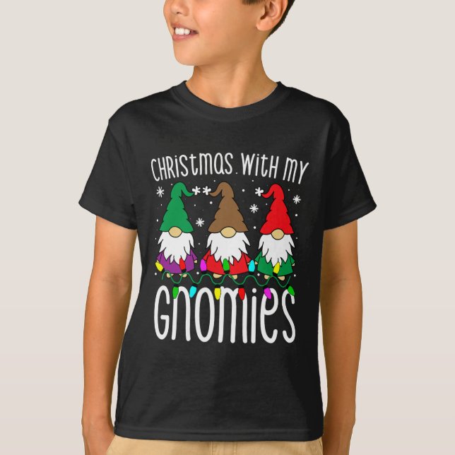 Camiseta Natal S Para Gnomos Fofos De Família Gpresente Xma (Frente)